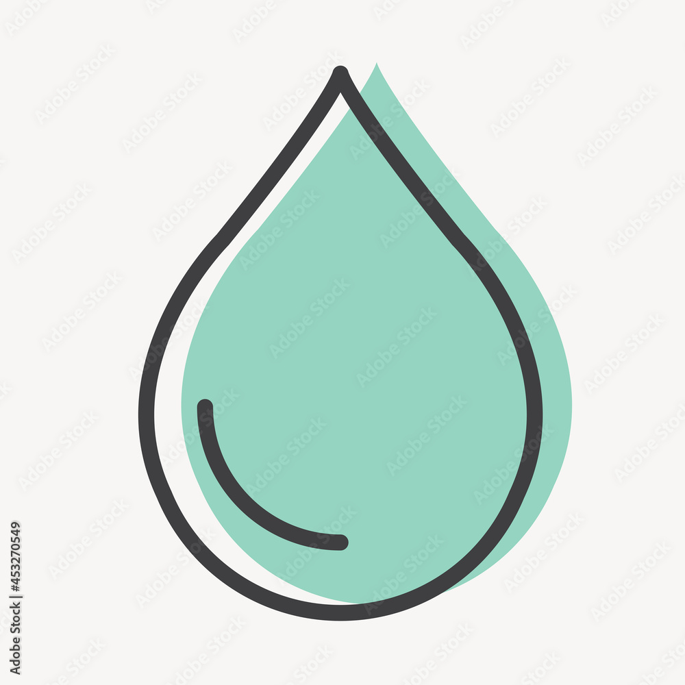 Waterdrop icon for business in a simple line Waterdrop icon for business in a simple line