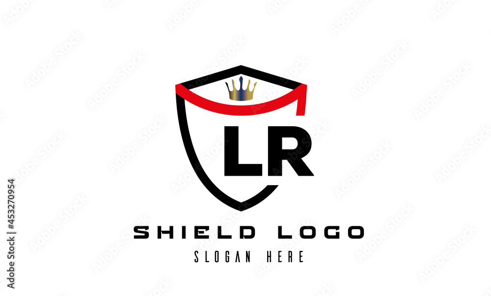LR king shield latter logo vector LR king shield latter logo vector