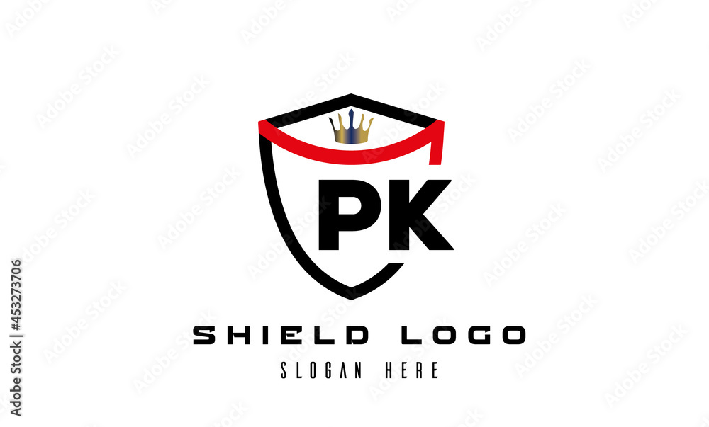 king shield PK latter logo 
