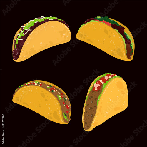 set of mexican tacos