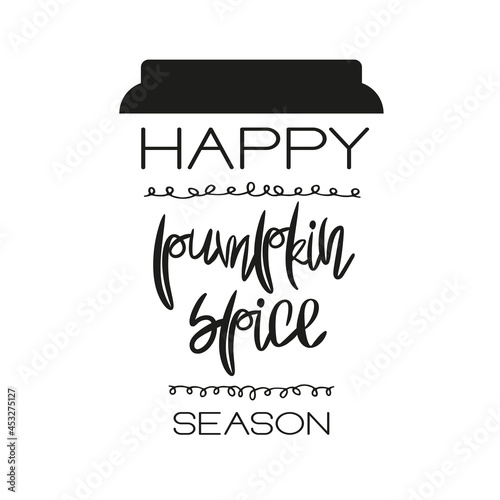 Fall Lettering. Decorative autumn poster in black (ID: 453275127)
