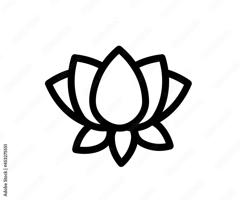Lotus on a white background. Symbol. Vector illustration. Lotus on a white background. Symbol. Vector illustration.
