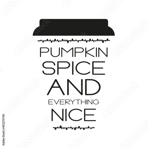 Fall Lettering. Decorative autumn poster in black (ID: 453275740)