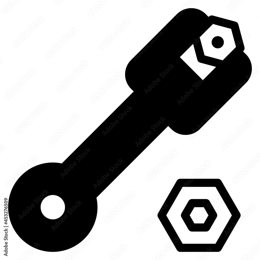wrench glyph icon wrench glyph icon