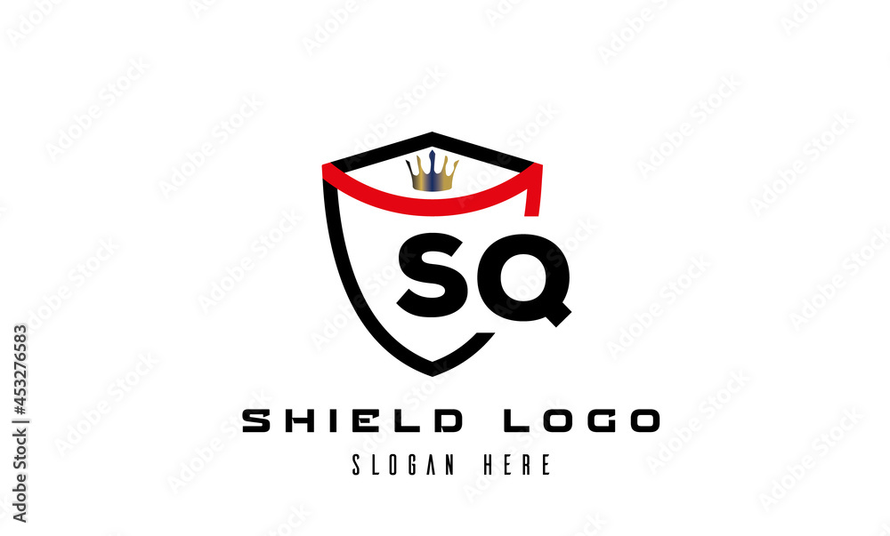 king shield SQ latter logo vector king shield SQ latter logo vector