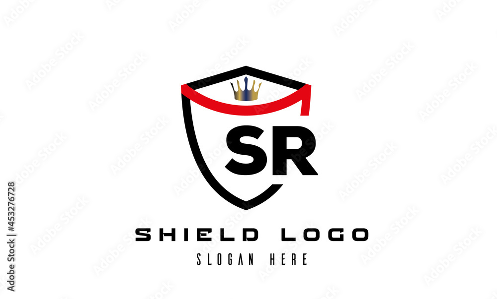 king shield SR latter logo vector king shield SR latter logo vector