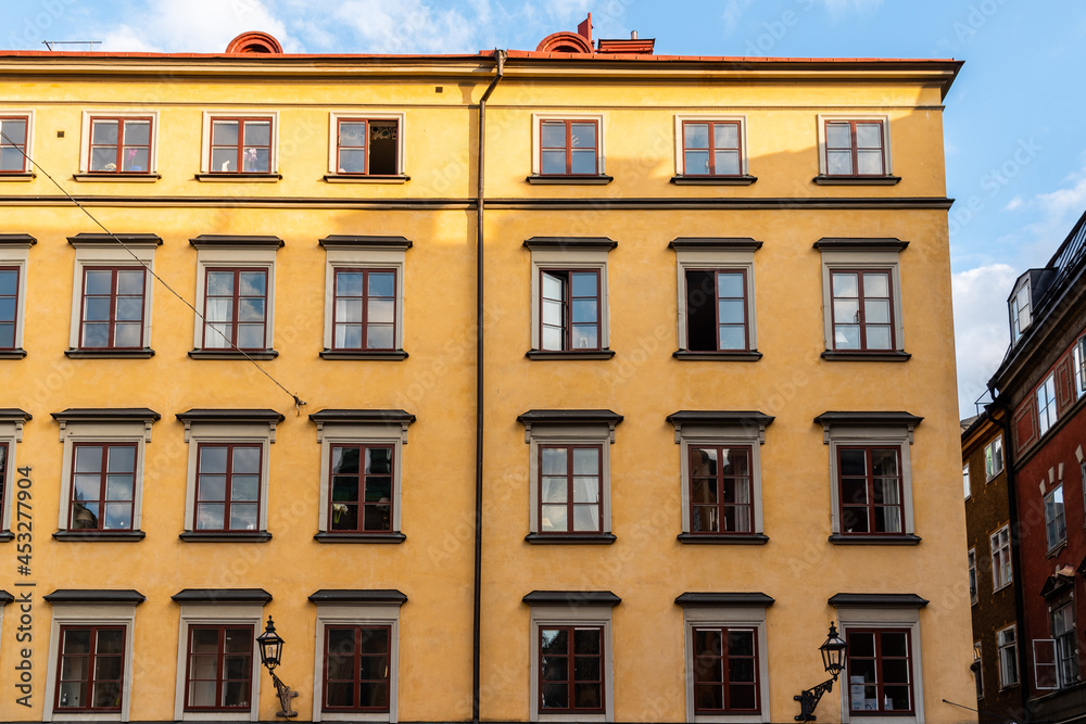 Fototapeta premium Traditional old houses in Stortorget square in Gamla Stan quarter of Stockholm