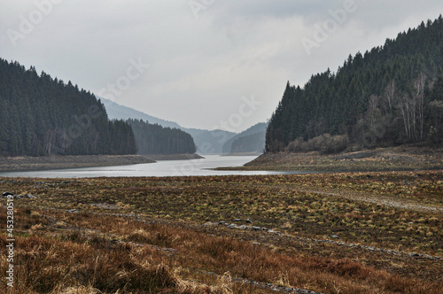 lake and mountains