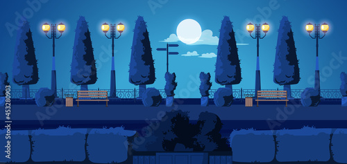 Night Park Lane Illustration