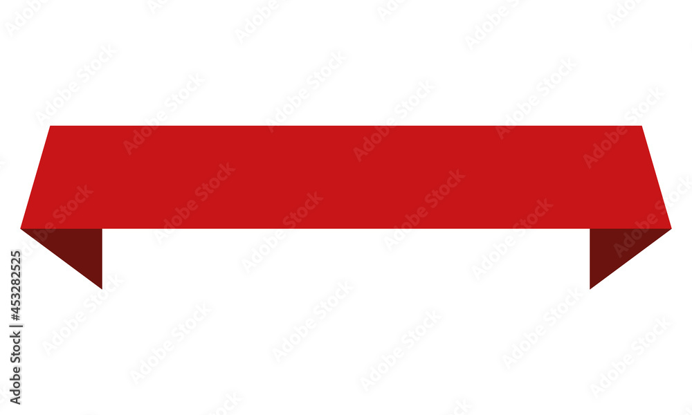 simple vector red label banner on white background simple vector red label banner on white background