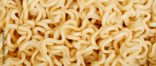 Top view texture instant noodles
