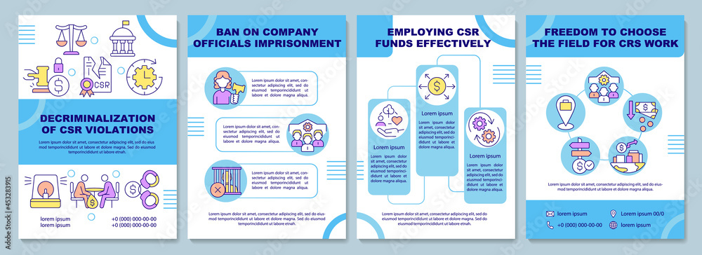 Decriminalization of CSR violations brochure template. Flyer, booklet ...