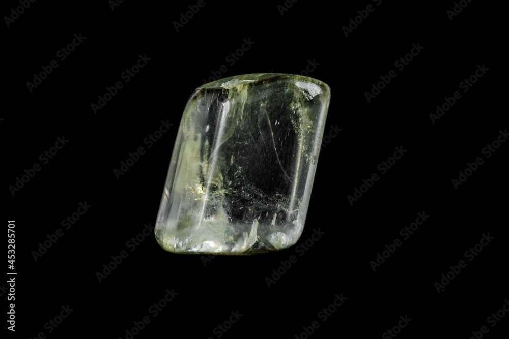 Macro mineral stone Gedanite black background Macro mineral stone Gedanite black background