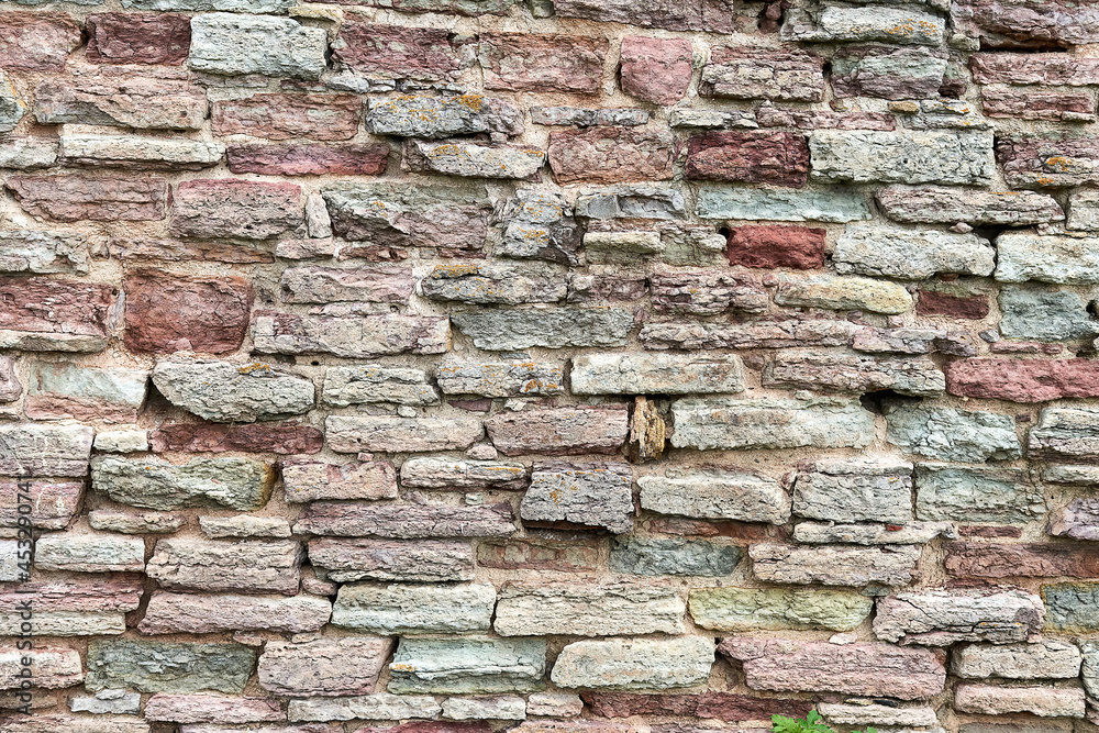 Fototapeta premium Background from destroyed brick wall