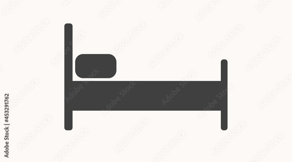 Bed Icon. Vector flat editable isolated illustration of a bed sign Bed Icon. Vector flat editable isolated illustration of a bed sign