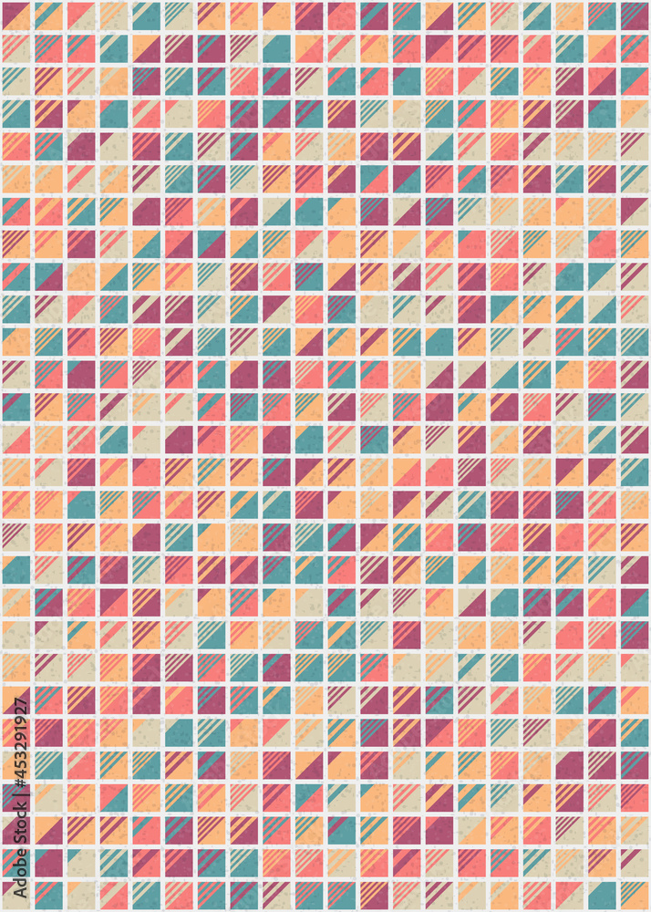 Fototapeta premium Abstract Geometric Pattern generative computational art illustration