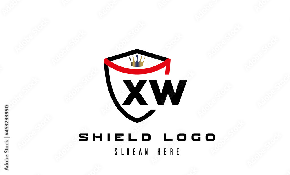creative shield latter logo vector