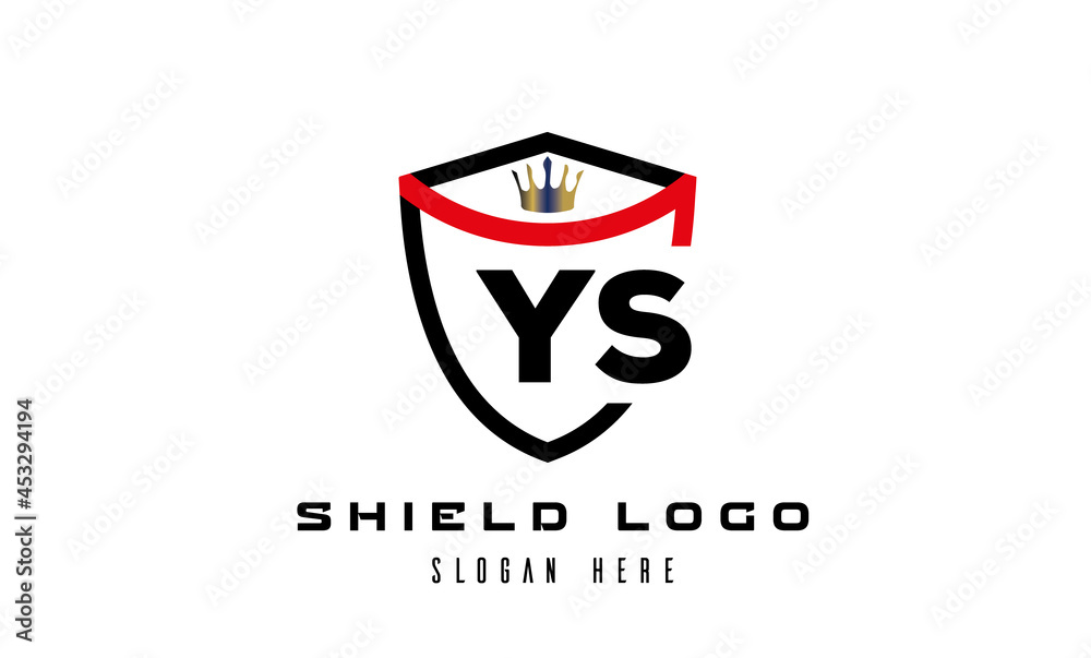 creative shield latter logo vector