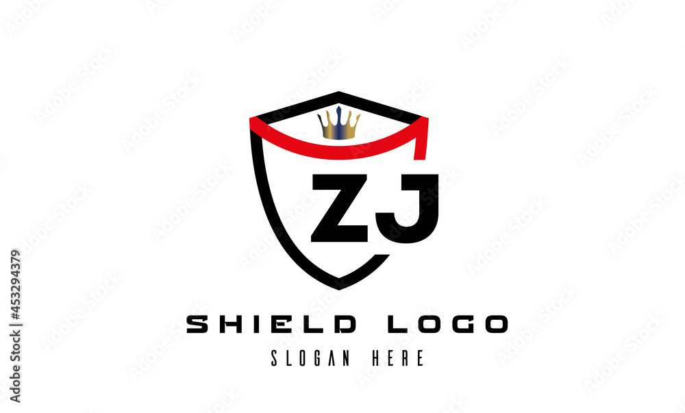 creative shield latter logo vector