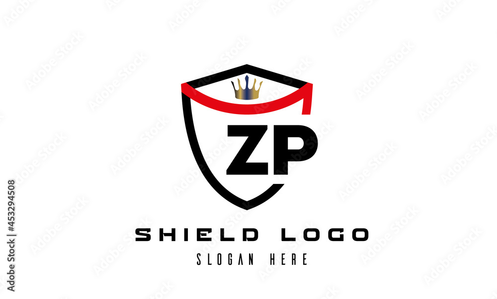 creative shield latter logo vector