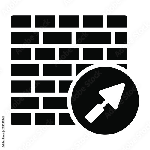 Brick wall icon,  real estate  web and mobile icon