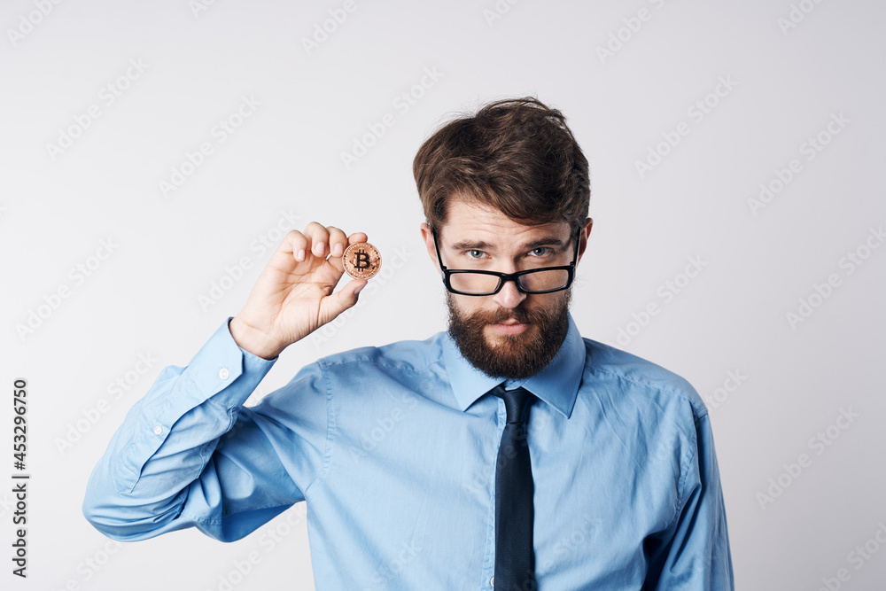 business man in shirt with tie work cryptocurrency bitcoin entrepreneur business man in shirt with tie work cryptocurrency bitcoin entrepreneur
