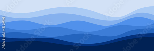 blue wave pattern vector illustration good for web banner, ads banner, tourism banner, wallpaper, background template, and adventure design backdrop