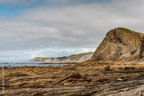 Flysch in basque country sakoneta coast photo