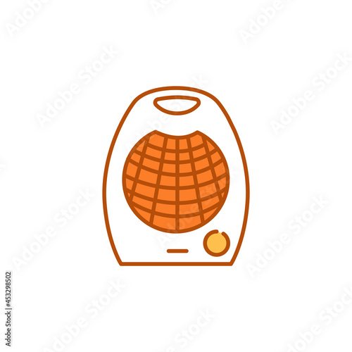 Electric heater for home color line icon. Home heating.