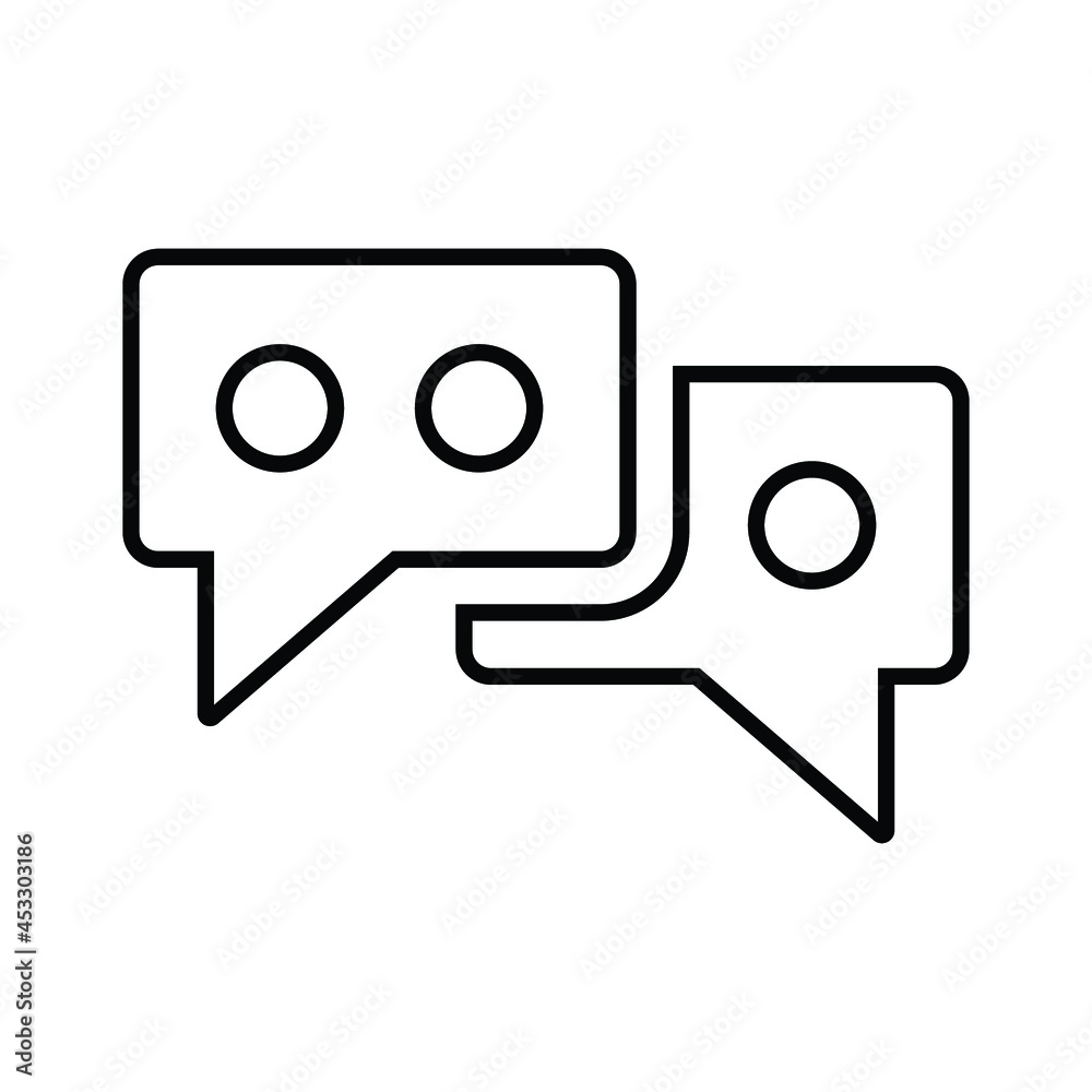 Bubble, chat, chatting outline icon. Line art vector. Bubble, chat, chatting outline icon. Line art vector.