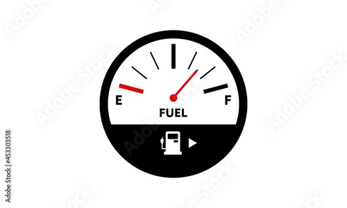 fuel meter indicator vector