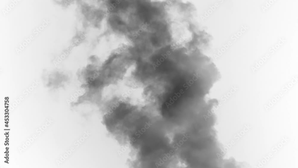 Black Smoke Rushes Upwards. Black smoke rises from a large burning object. Ideal for simulating burned equipment and buildings in the middle distance from the camera Black Smoke Rushes Upwards. Black smoke rises from a large burning object. Ideal for simulating burned equipment and buildings in the middle distance from the camera
