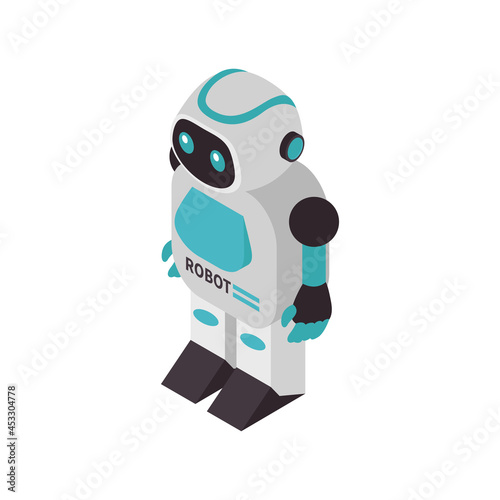 Robot Toy Isometric Composition © Macrovector