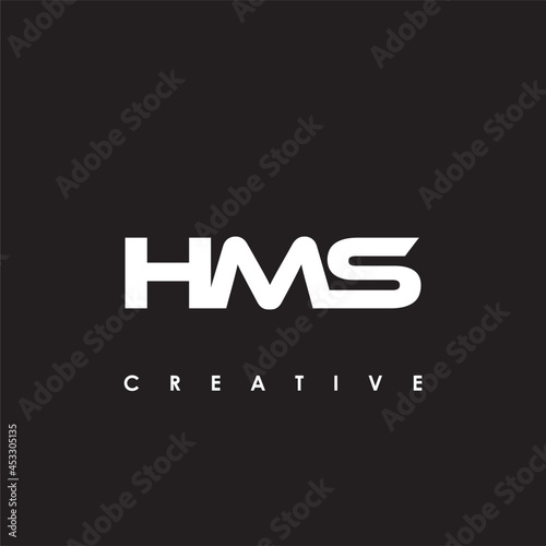 Fényképezés HMS Letter Initial Logo Design Template Vector Illustration
