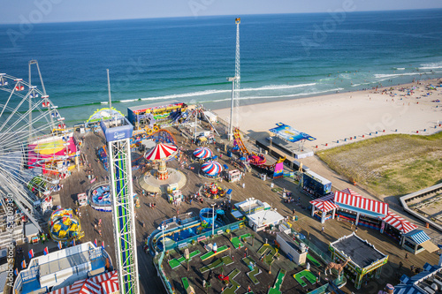 Fototapeta Naklejka Na Ścianę i Meble -  Aerial of Seaside Park New Jersey Shore 