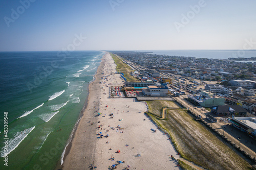 Aerial of Seaside Park New Jersey Shore 
