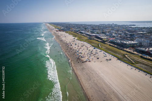 Aerial of Seaside Park New Jersey Shore  © Jin