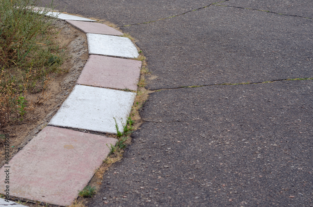 Automobile race track. A special paved road for sporting events.