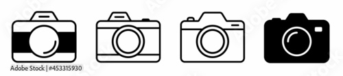 Camera icon set. Video camera icons set. Photo camera silhouettes icon set. Simple Camera Icon Variation. Vector illustration photo