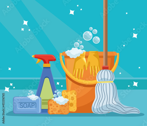 bucket and housekeeping tools