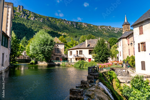 Fototapeta Naklejka Na Ścianę i Meble -  Village of Florac-Trois-Rivières, Lozère, Massif Central, France