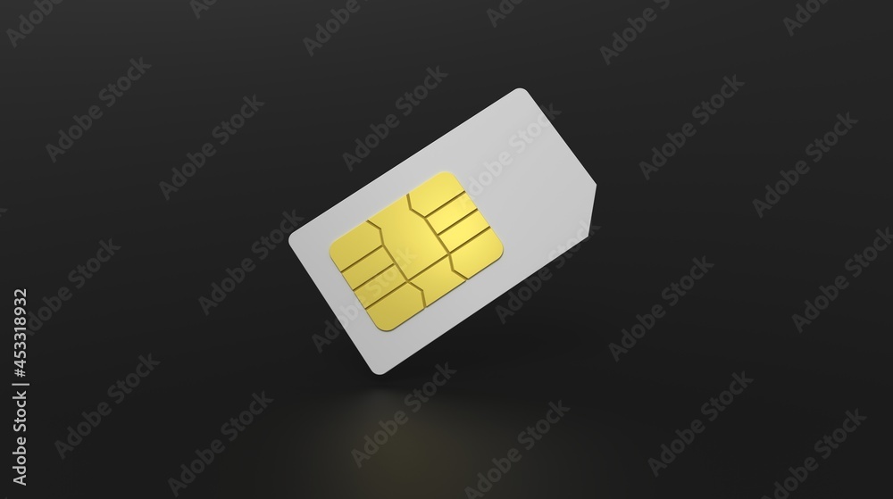 Sim card mobile phone chip, Mobile communication technology, 3d rendering. Sim card mobile phone chip, Mobile communication technology, 3d rendering.