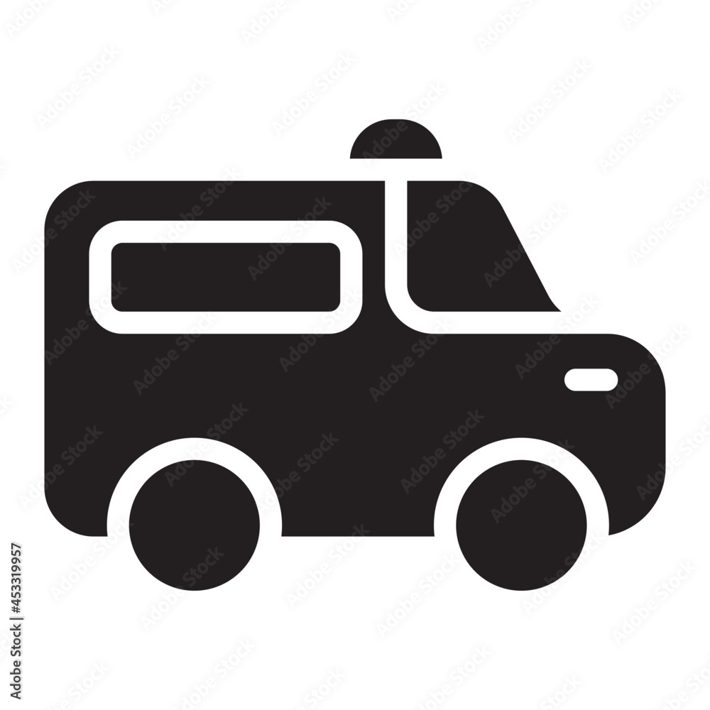 Ambulance glyph icon Ambulance glyph icon