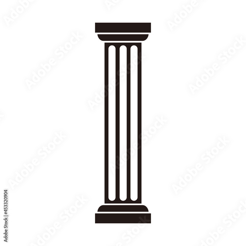 Column graphic icon. Pillar sign isolated on white background