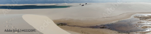 Lencois Maranhenses national park  Brazil. Dunes and lagoons  paradise tourist destination