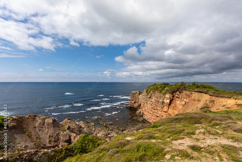 The Basque corniche in Hendaye near Les Deux Jumeaux (The Two Twins), Pyrénées-Atlantiques, France