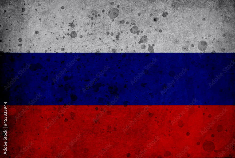 Russian flag with rustic effect Russian flag with rustic effect