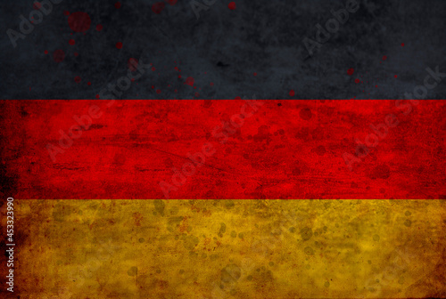 German flag with rustic effect