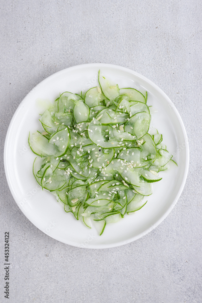 Salad Timun Jepang. Japanese cucumber salad with sesame seed or sunomono. Salad Timun Jepang. Japanese cucumber salad with sesame seed or sunomono.