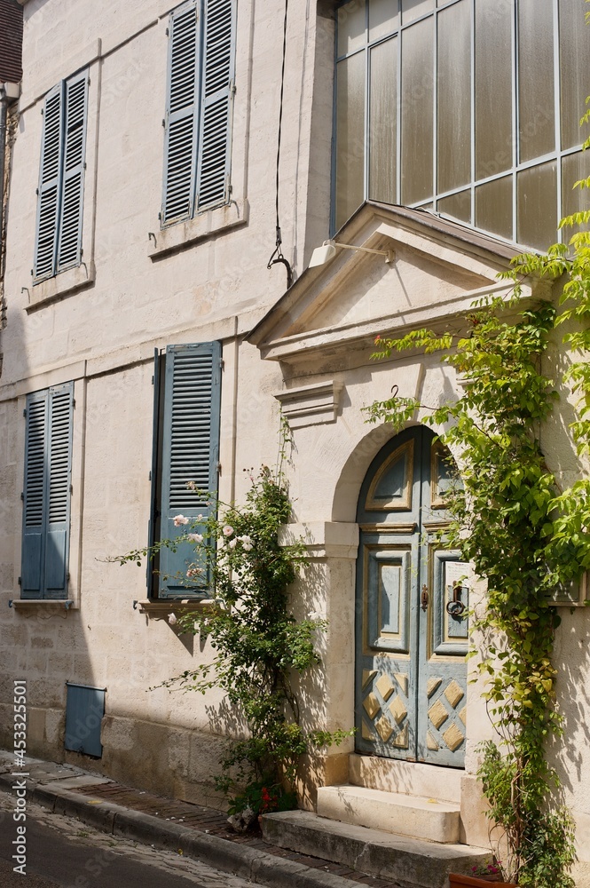 facade of an old house in french city